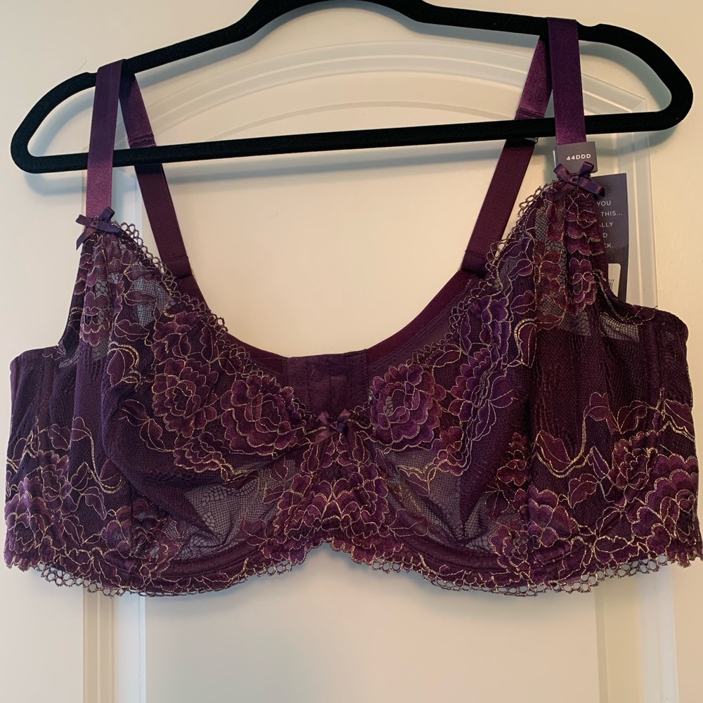 Sexy Cacique Plum Balconette Underwire Bra 44DDD